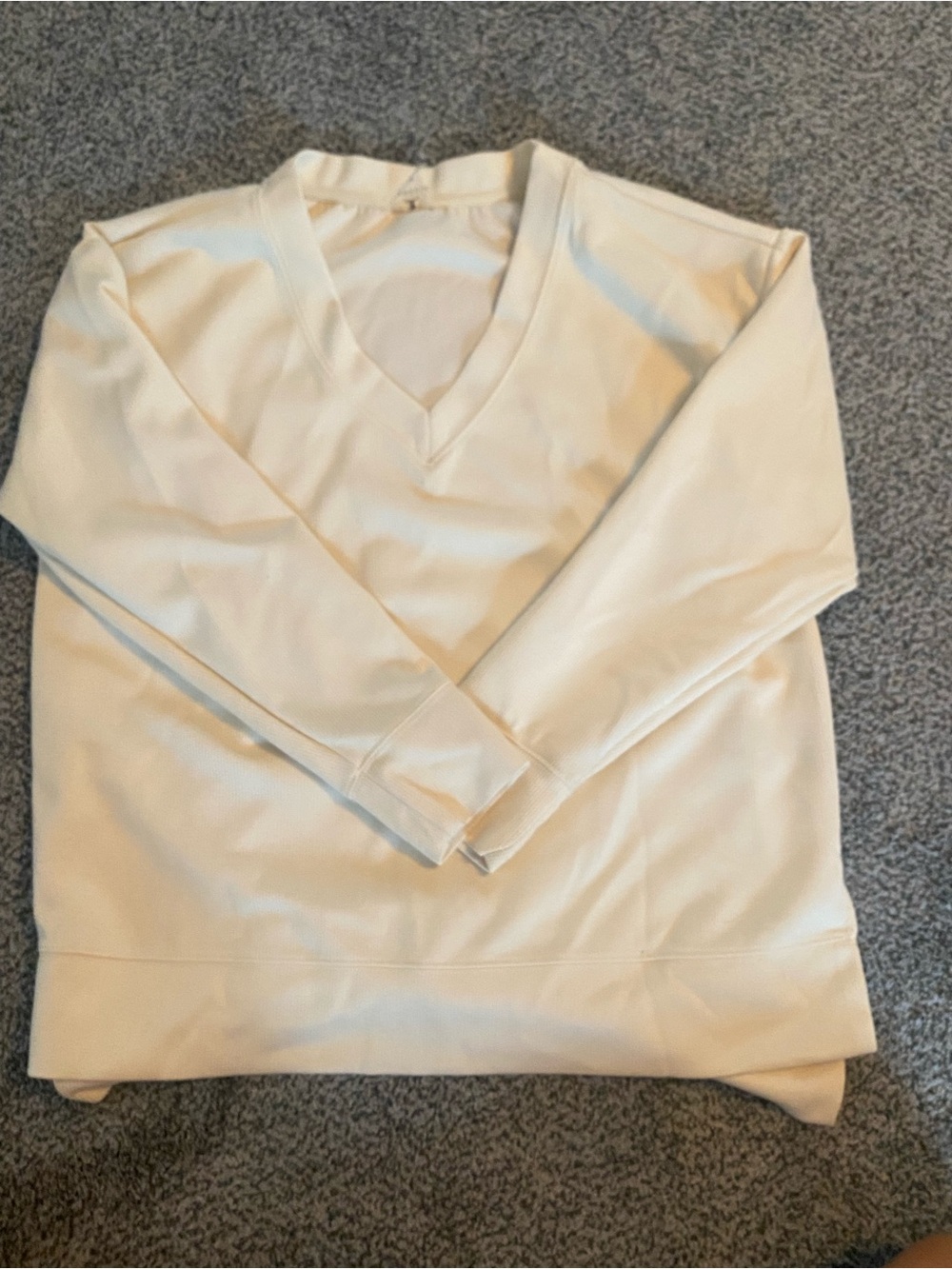 Women's V-Neck Cream Sweater